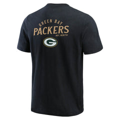 Green Bay Packers Darius Rucker Collection Washed Henley T-Shirt Black - Fanatics