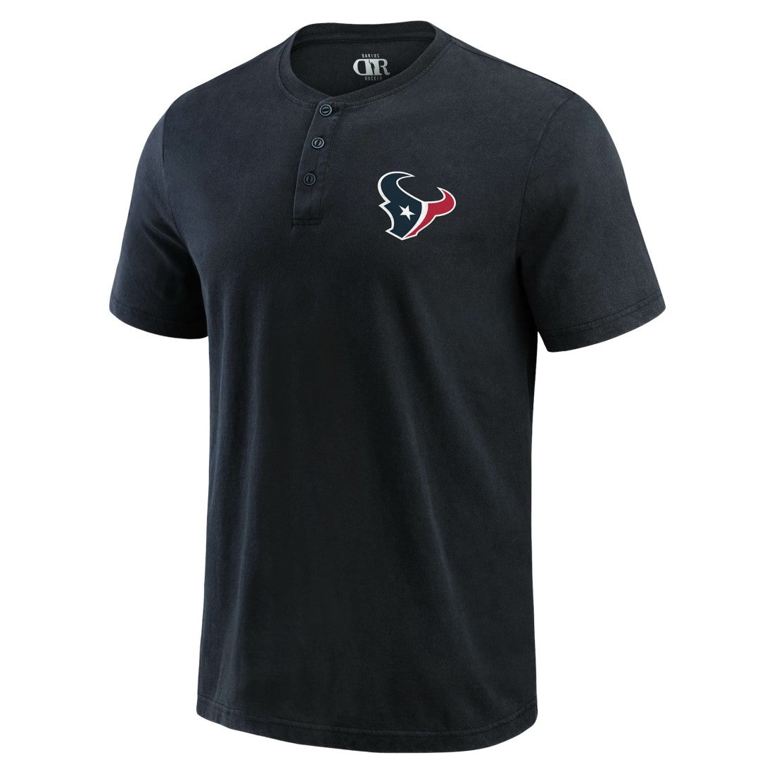Houston Texans Darius Rucker Collection Washed Henley T-Shirt Black - Fanatics