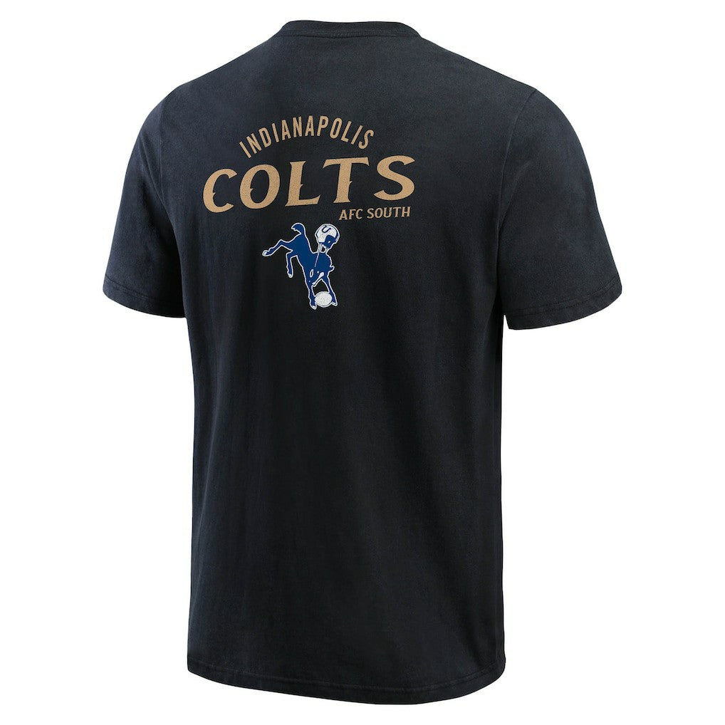 Indianapolis Colts Darius Rucker Collection Washed Henley T-Shirt Black - Fanatics