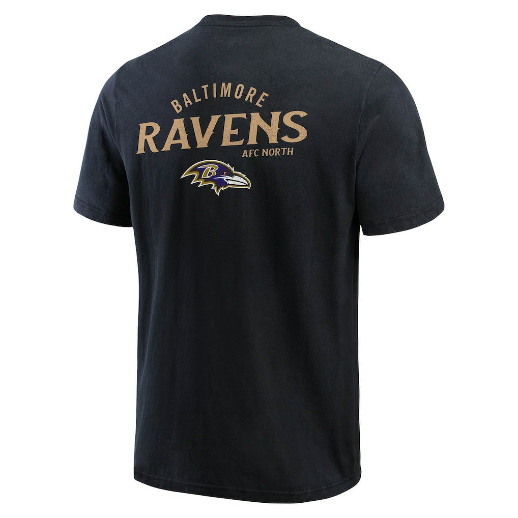 Baltimore Ravens Darius Rucker Collection Washed Henley T-Shirt Black - Fanatics