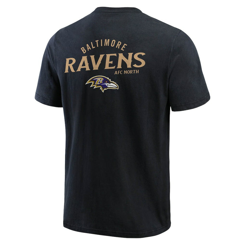 Baltimore Ravens Darius Rucker Collection Washed Henley T-Shirt Black - Fanatics