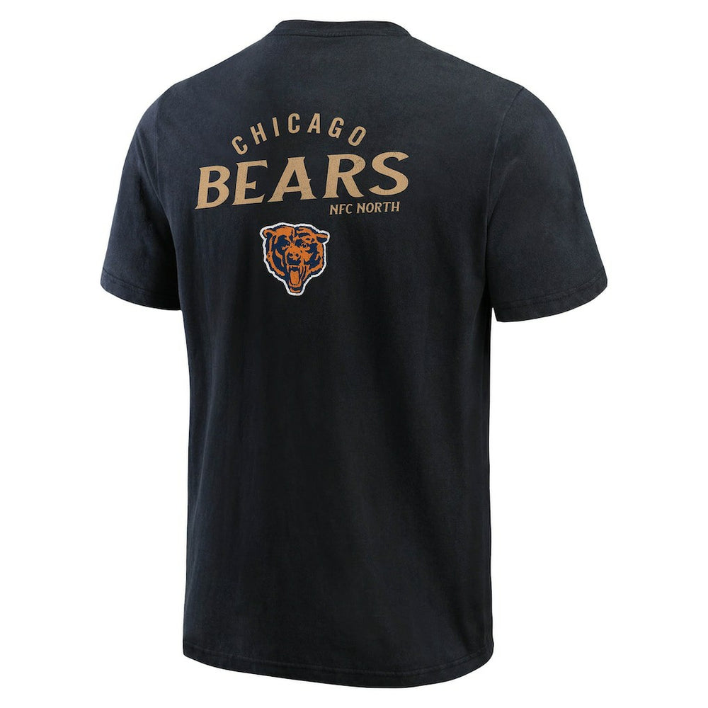 Chicago Bears Darius Rucker Collection Washed Henley T-Shirt Black - Fanatics