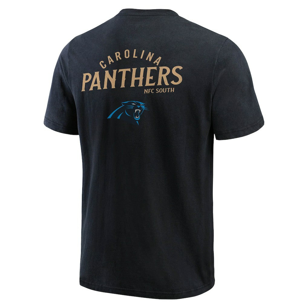 Carolina Panthers Darius Rucker Collection Washed Henley T-Shirt Black - Fanatics