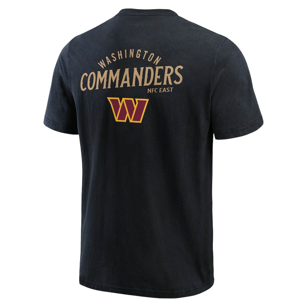 Washington Commanders Darius Rucker Collection Washed Henley T-Shirt Black - Fanatics