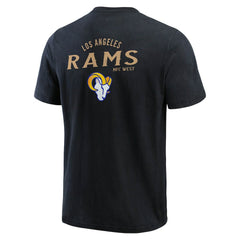 Los Angeles Rams Darius Rucker Collection Washed Henley T-Shirt Black - Fanatics