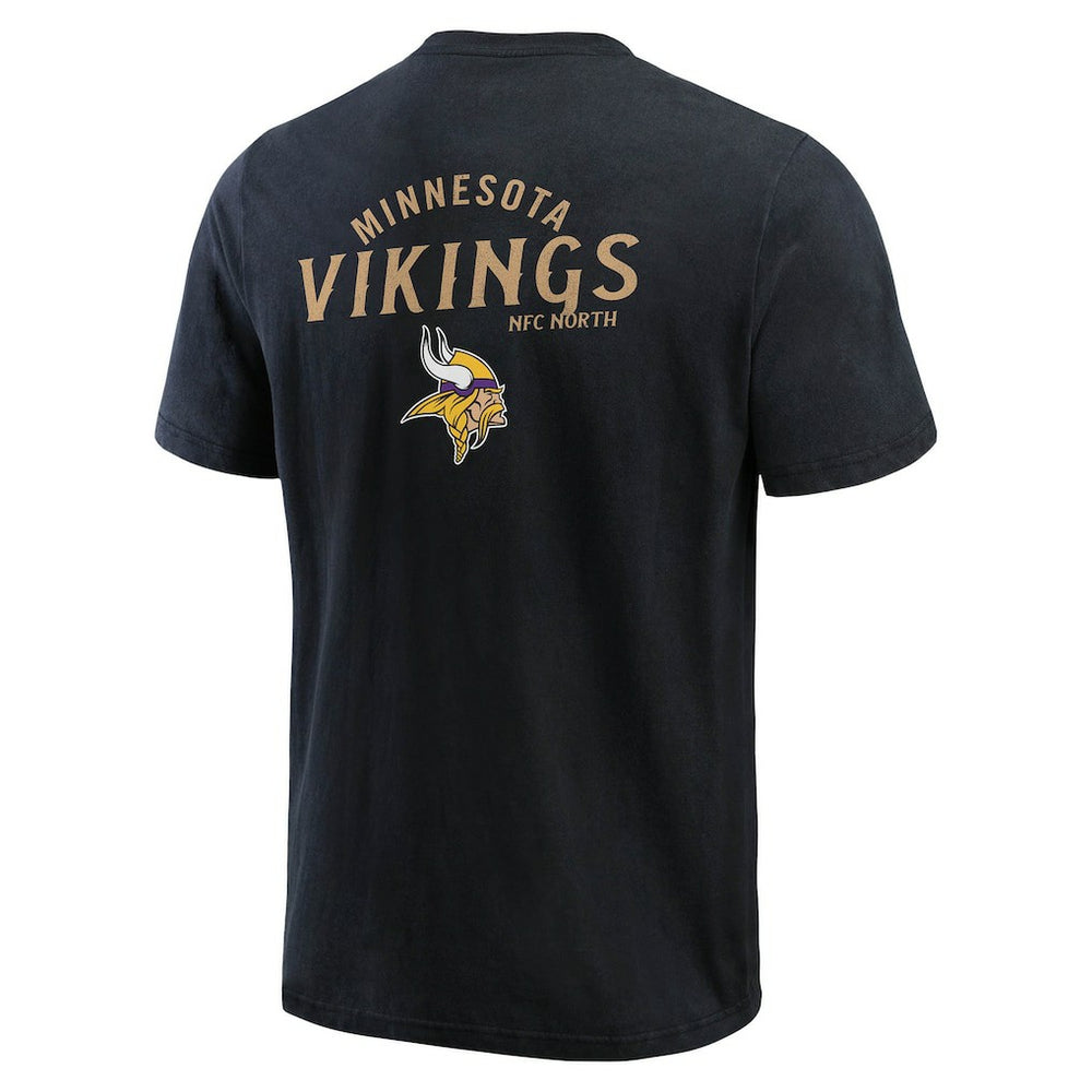 Minnesota Vikings Darius Rucker Collection Washed Henley T-Shirt Black - Fanatics