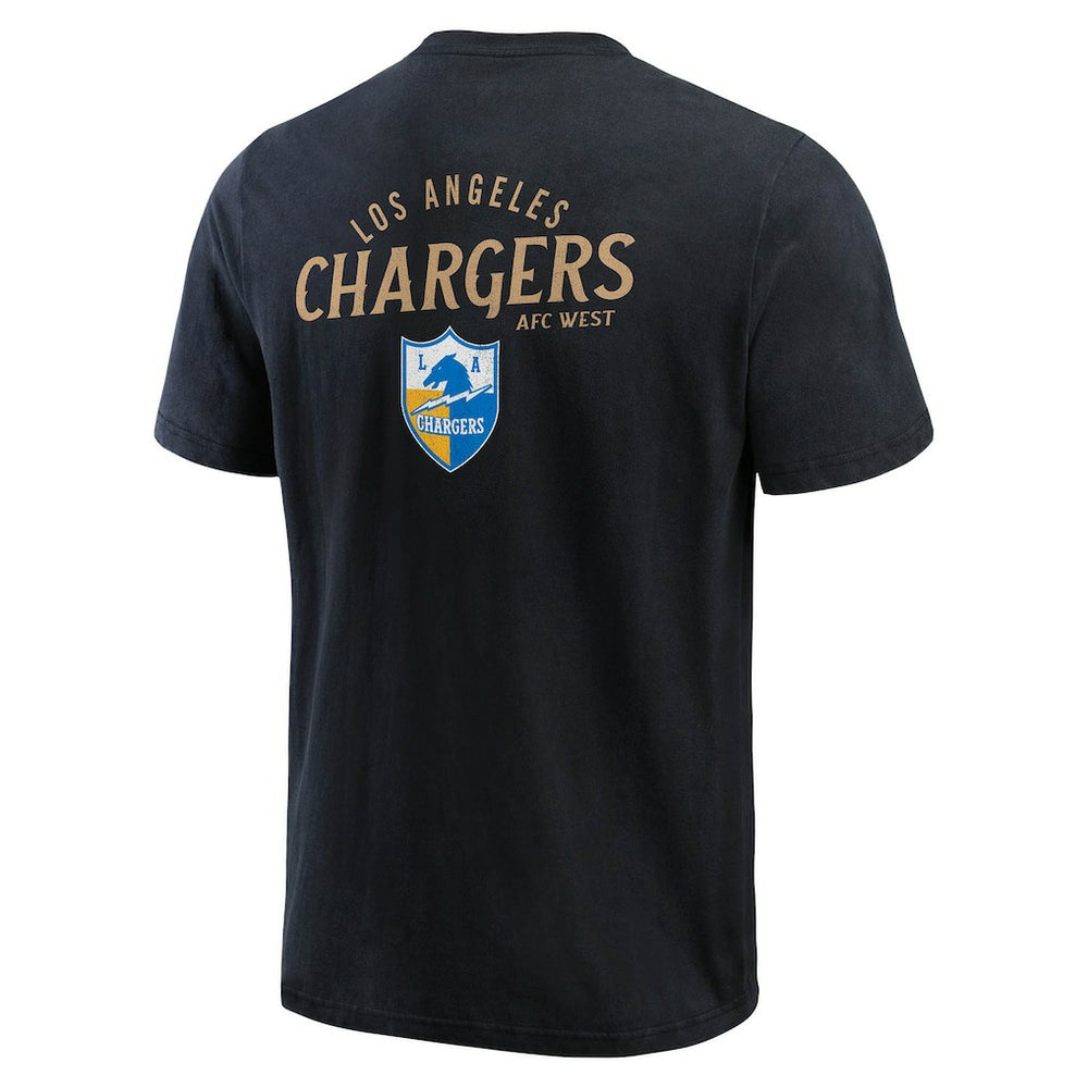 Los Angeles Chargers Darius Rucker Collection Washed Henley T-Shirt Black - Fanatics
