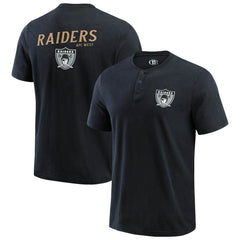 Las Vegas Raiders Darius Rucker Collection Washed Henley T-Shirt Black - Fanatics