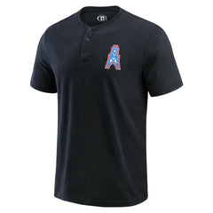 Tennessee Titans Darius Rucker Collection Washed Henley T-Shirt Black - Fanatics