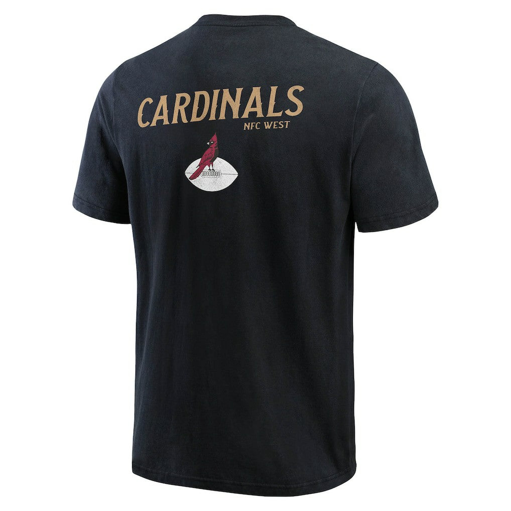 Arizona Cardinals Darius Rucker Collection Washed Henley T-Shirt Black - Fanatics