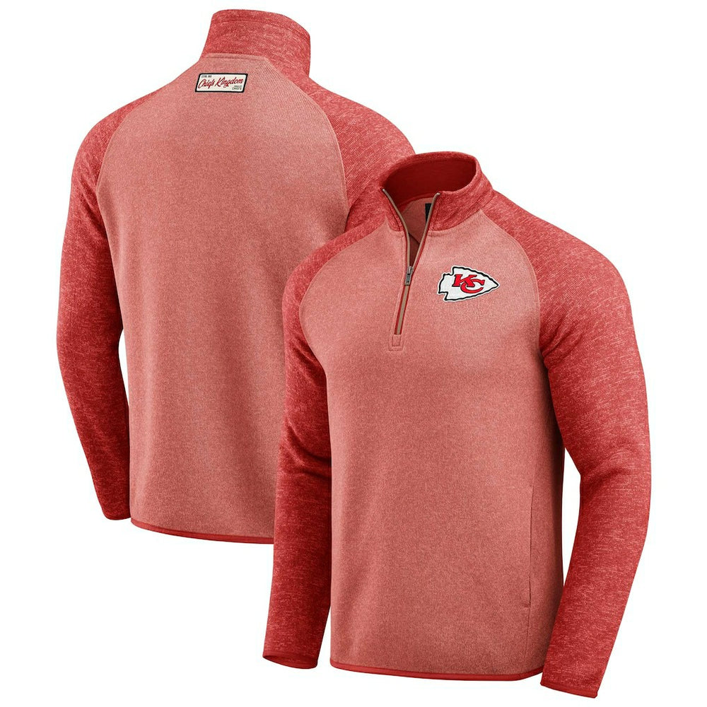 Kansas City Chiefs Darius Rucker Collection Tonal Quarter-Zip Jacket Red - Fanatics