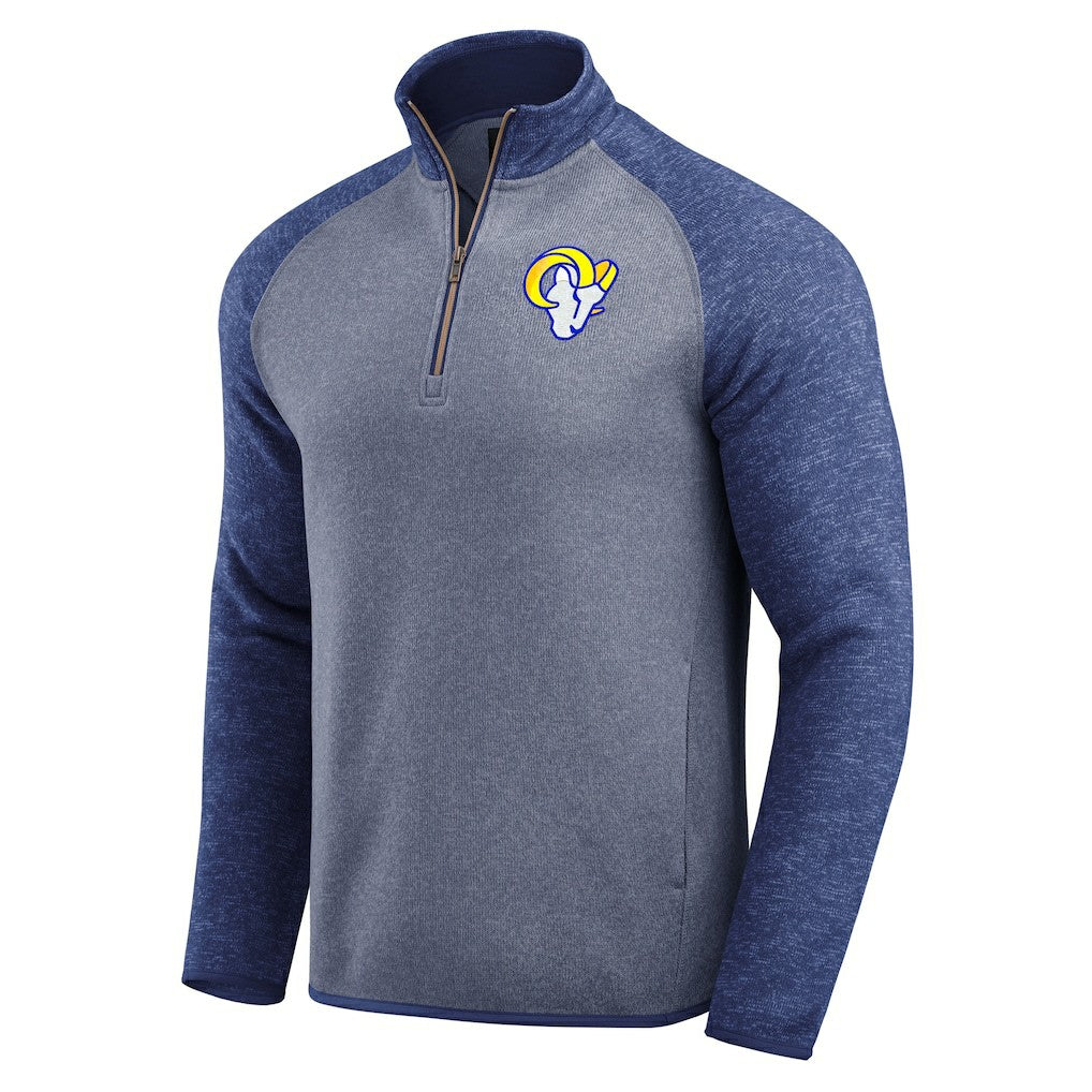 Los Angeles Rams Darius Rucker Collection Tonal Quarter-Zip Jacket Blue - Fanatics