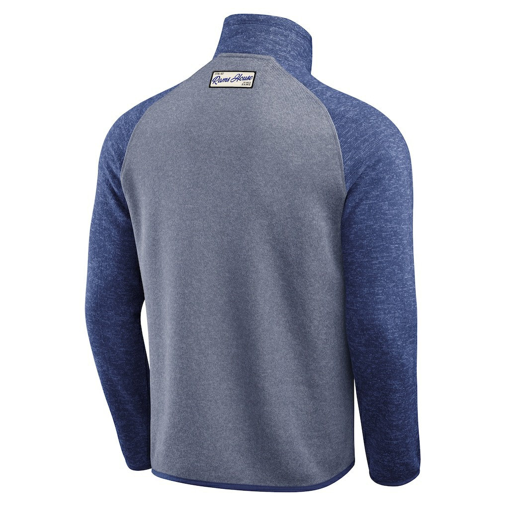Los Angeles Rams Darius Rucker Collection Tonal Quarter-Zip Jacket Blue - Fanatics