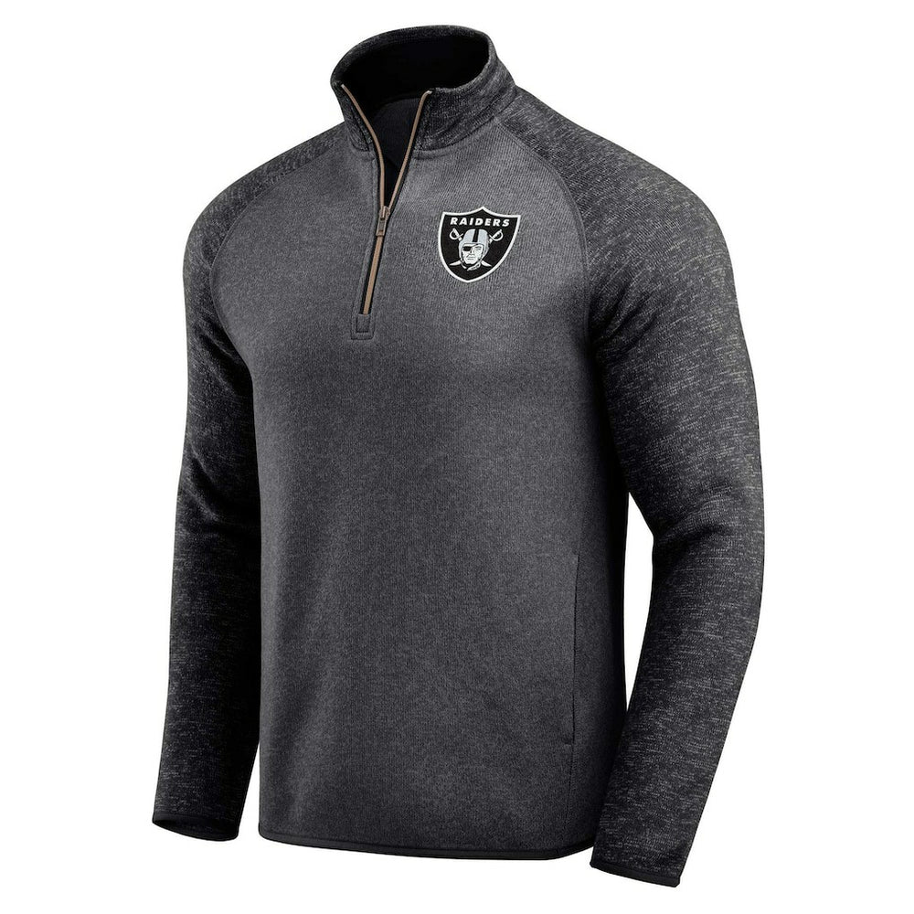 Las Vegas Raiders Darius Rucker Collection Tonal Quarter-Zip Jacket Black - Fanatics