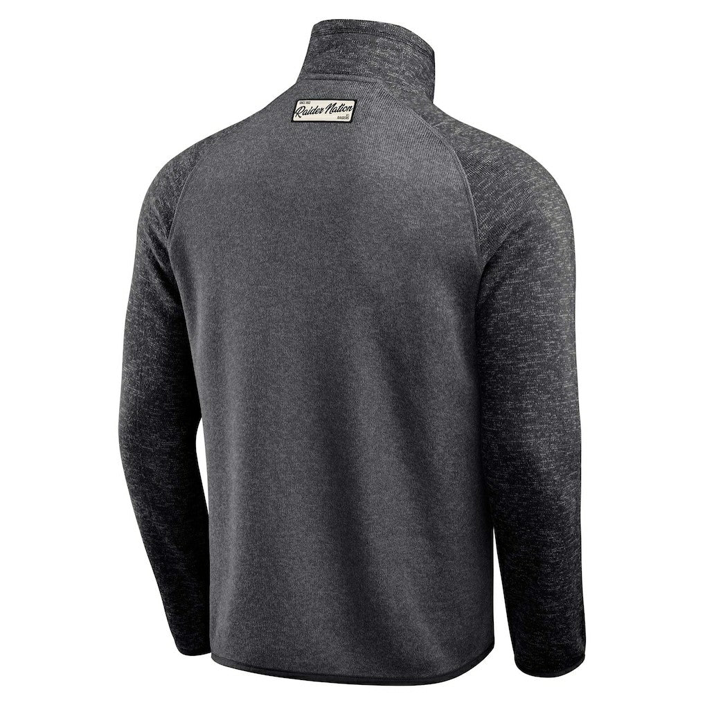 Las Vegas Raiders Darius Rucker Collection Tonal Quarter-Zip Jacket Black - Fanatics