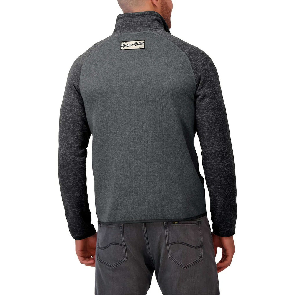 Las Vegas Raiders Darius Rucker Collection Tonal Quarter-Zip Jacket Black - Fanatics