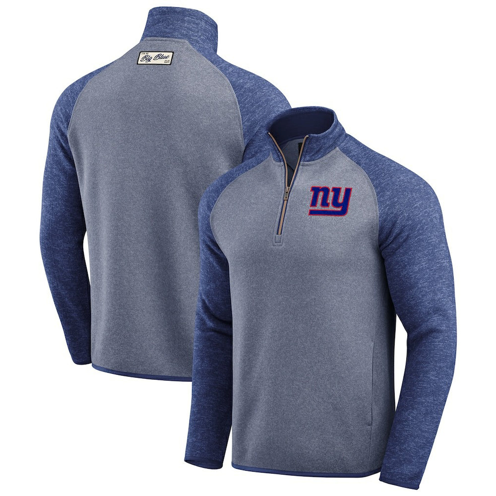 New York Giants Darius Rucker Collection Tonal Quarter-Zip Jacket Blue - Fanatics