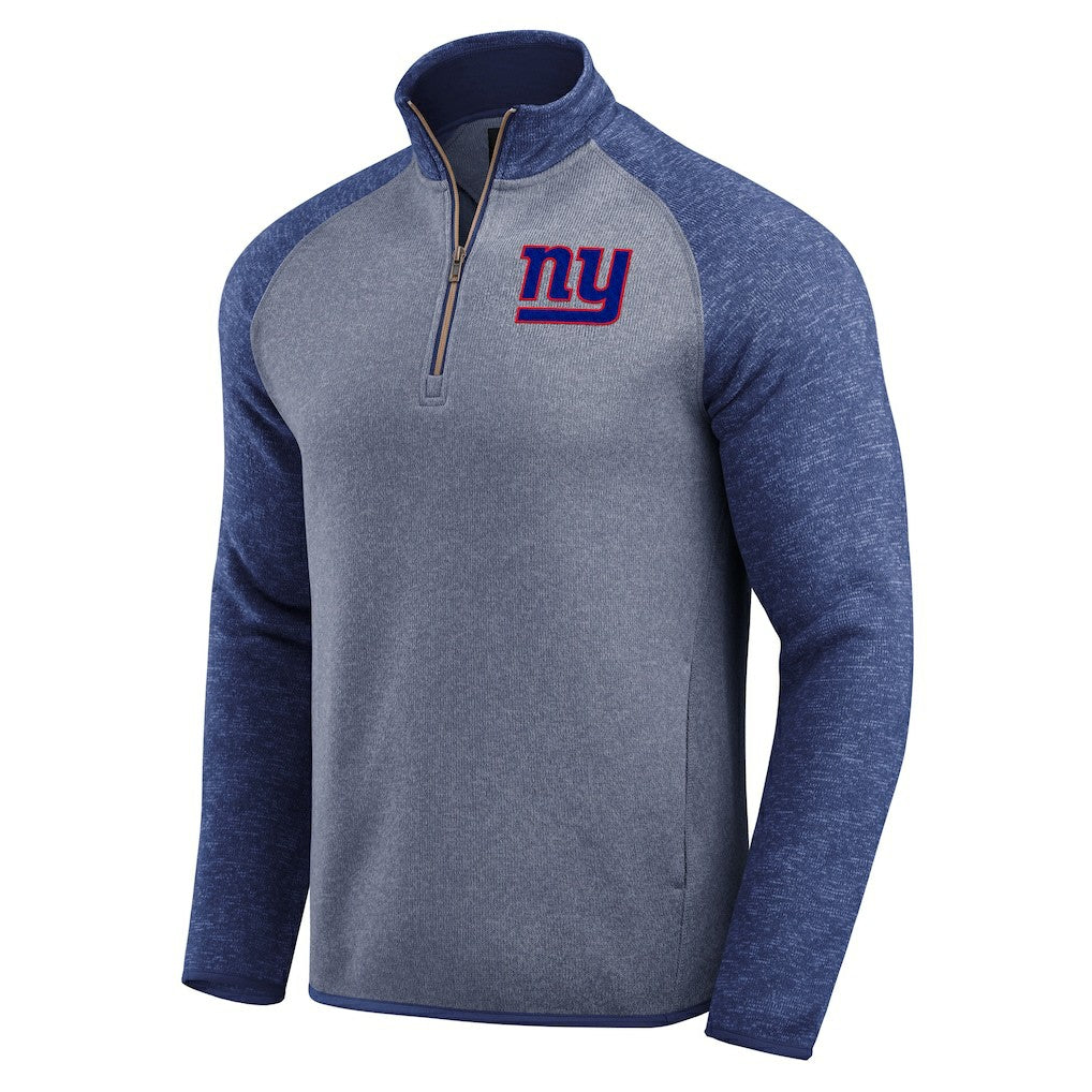 New York Giants Darius Rucker Collection Tonal Quarter-Zip Jacket Blue - Fanatics