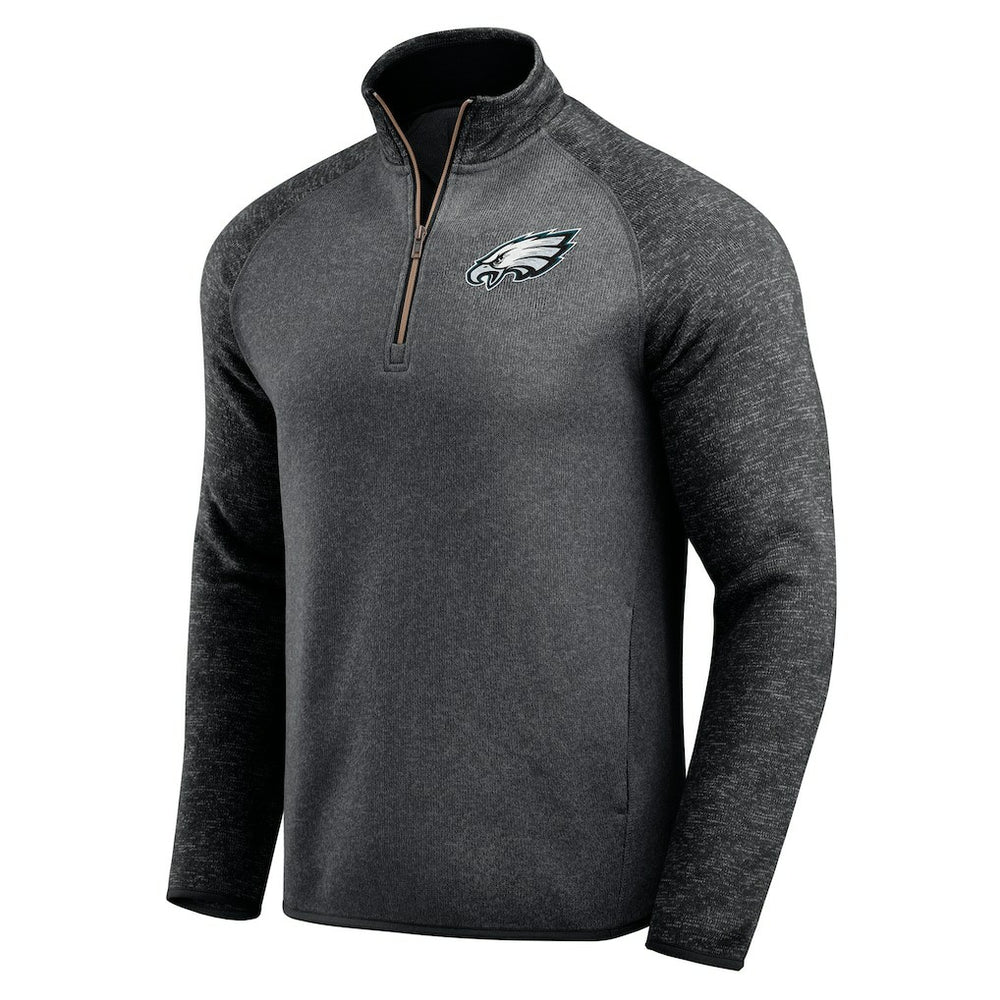 Philadelphia Eagles Darius Rucker Collection Tonal Quarter-Zip Jacket Black - Fanatics