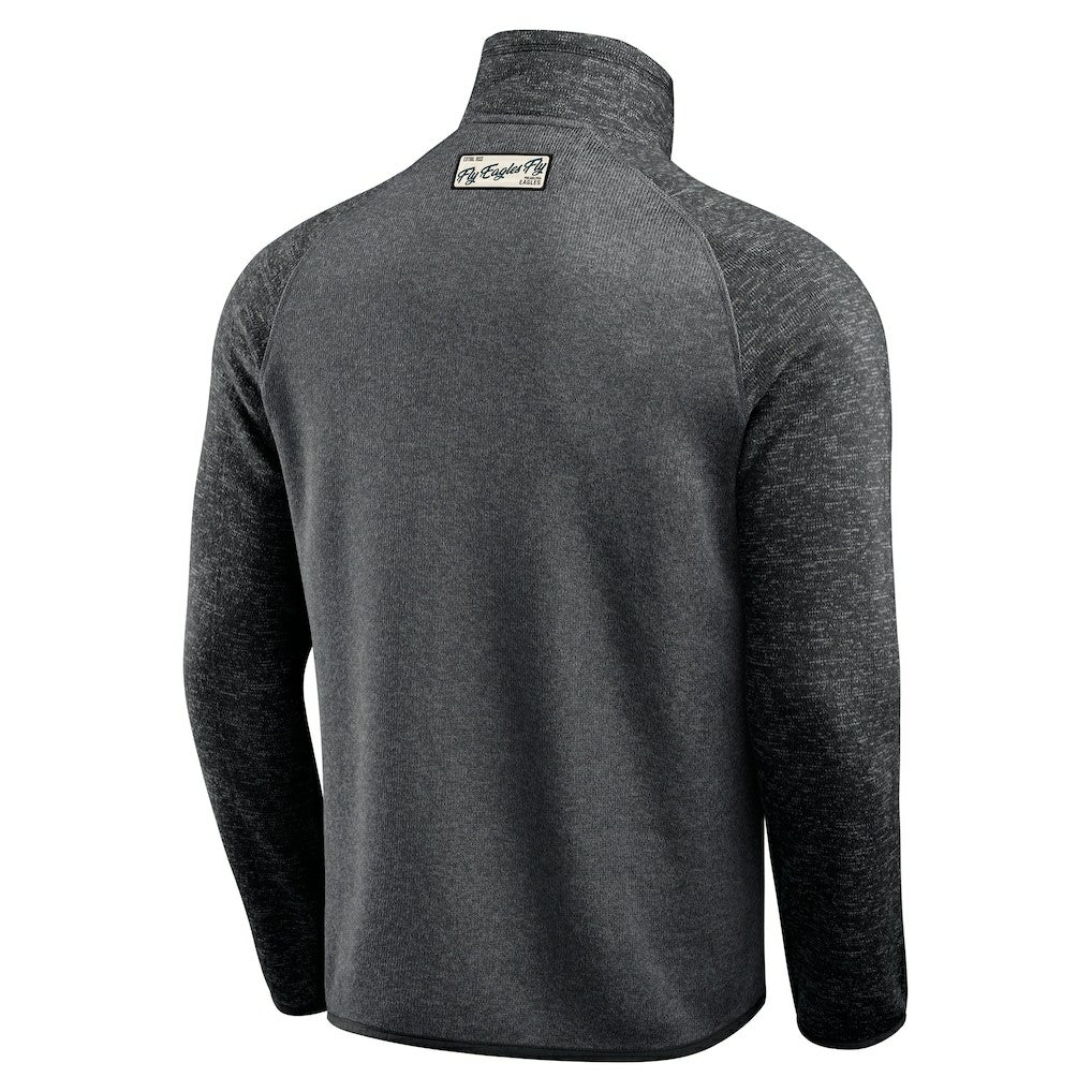Philadelphia Eagles Darius Rucker Collection Tonal Quarter-Zip Jacket Black - Fanatics