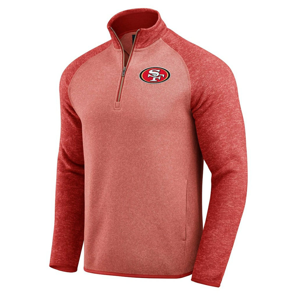 San Francisco 49ers Darius Rucker Collection Tonal Quarter-Zip Jacket Scarlet - Fanatics