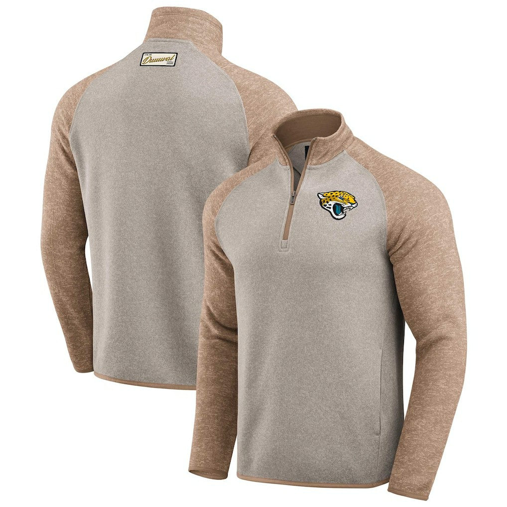 Jacksonville Jaguars Darius Rucker Collection Tonal Quarter-Zip Jacket Tan - Fanatics