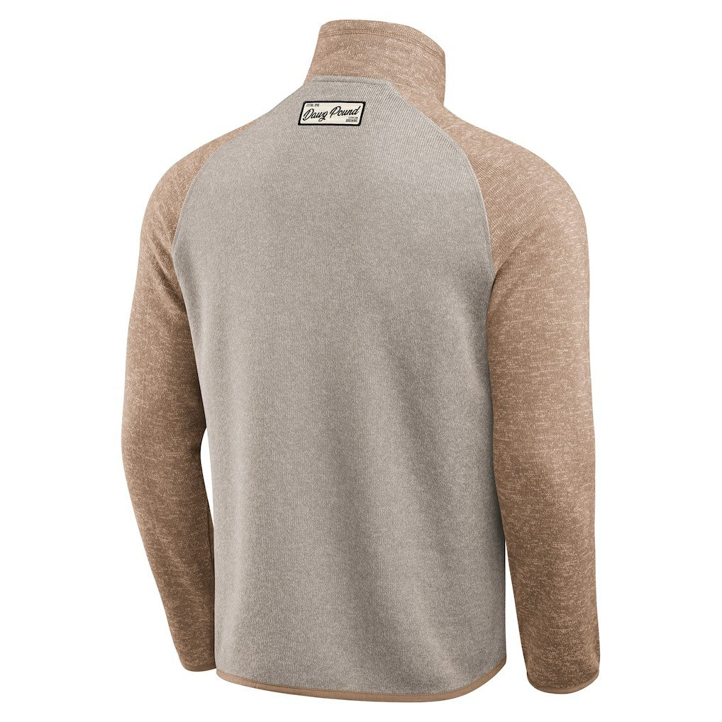 Cleveland Browns Darius Rucker Collection Tonal Quarter-Zip Jacket Tan - Fanatics
