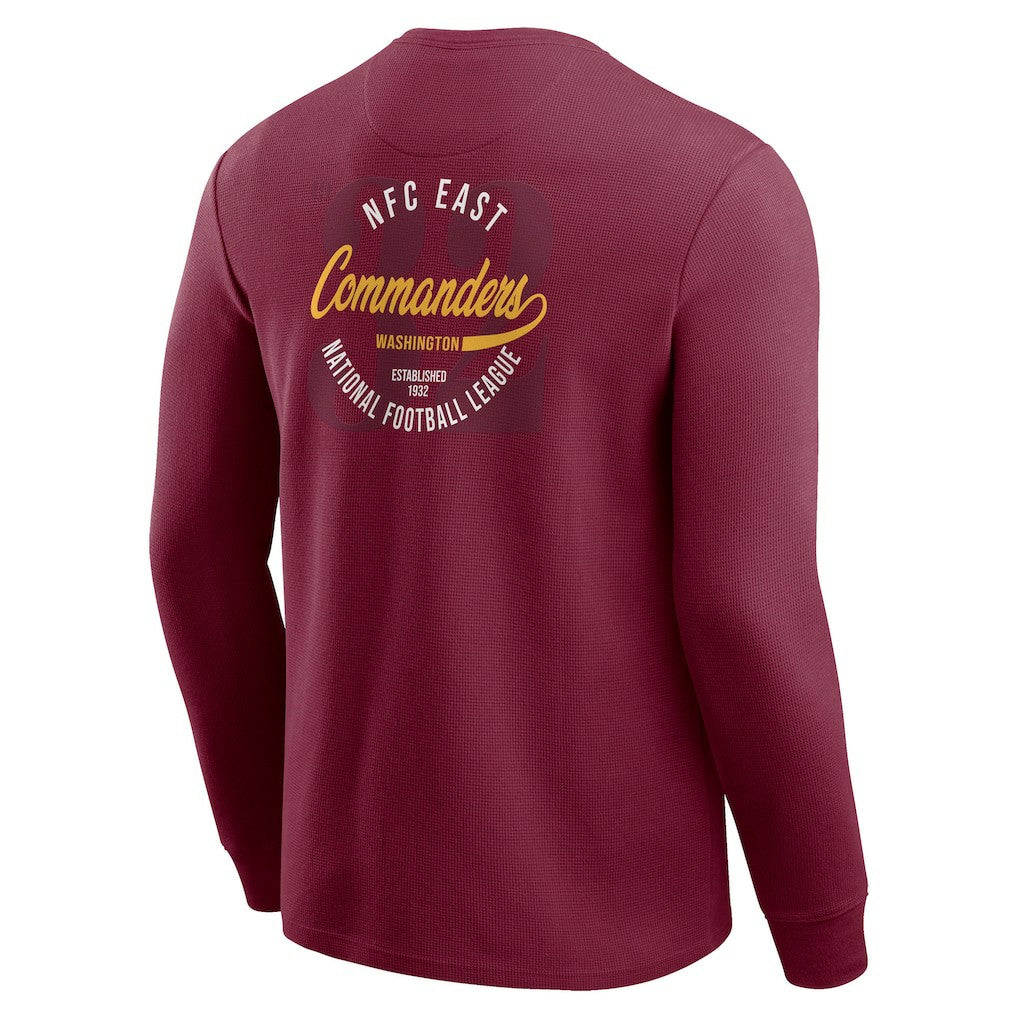 Washington Commanders Darius Rucker Collection Washed Waffle-Knit Long Sleeve T-Shirt Burgundy - Fanatics