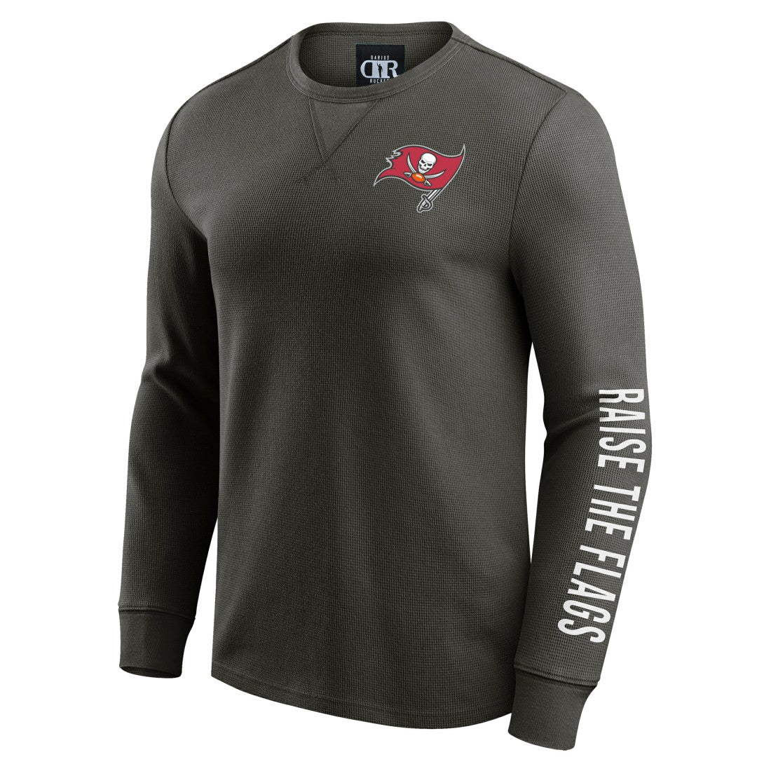 Tampa Bay Buccaneers Darius Rucker Collection Washed Waffle-Knit Long Sleeve T-Shirt Pewter - Fanatics