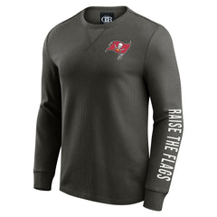 Tampa Bay Buccaneers Darius Rucker Collection Washed Waffle-Knit Long Sleeve T-Shirt Pewter - Fanatics