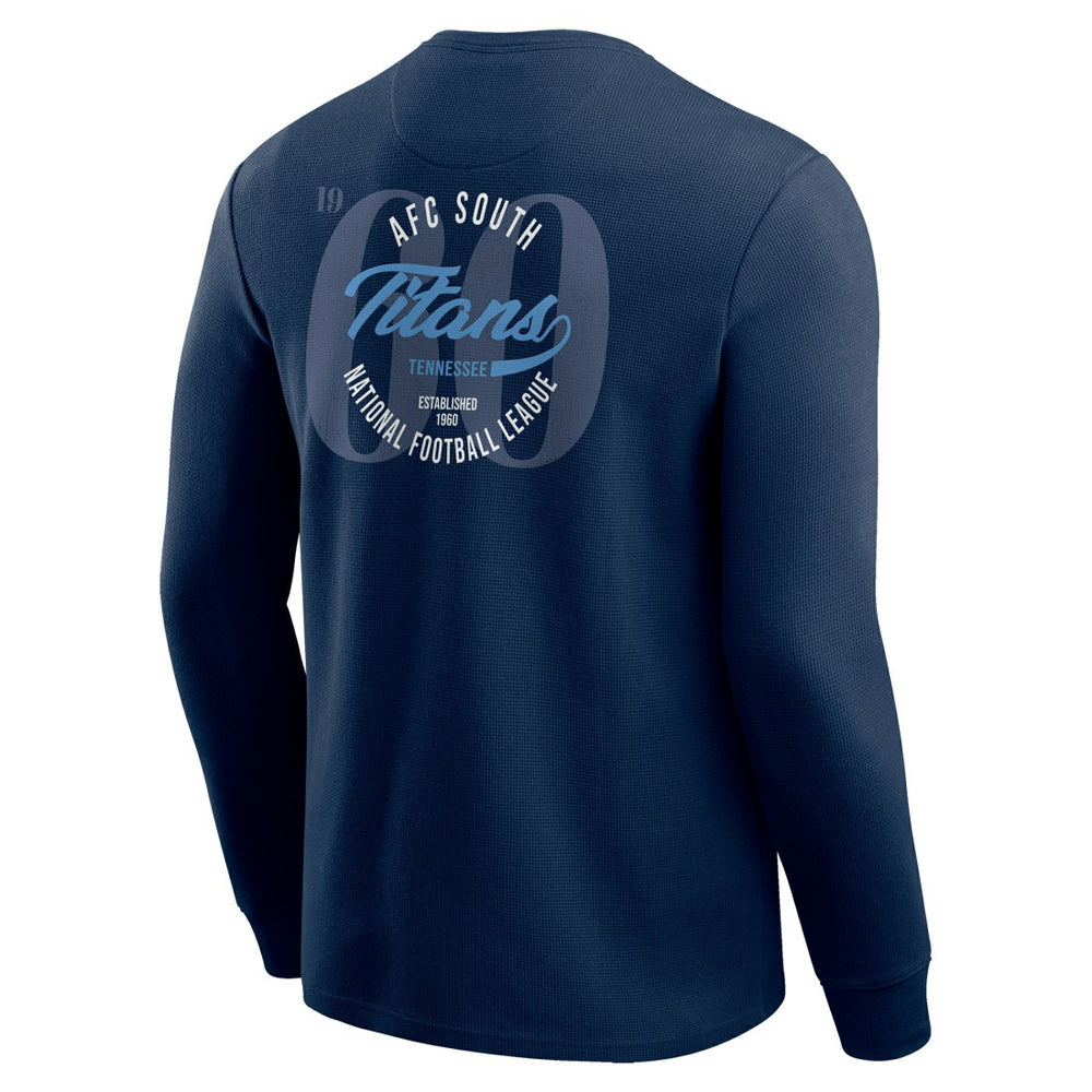 Tennessee Titans Darius Rucker Collection Washed Waffle-Knit Long Sleeve T-Shirt Navy - Fanatics