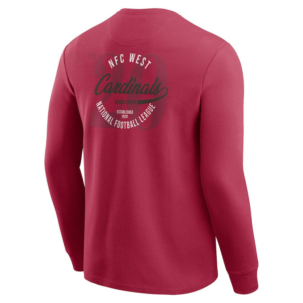 Arizona Cardinals Darius Rucker Collection Washed Waffle-Knit Long Sleeve T-Shirt Red - Fanatics