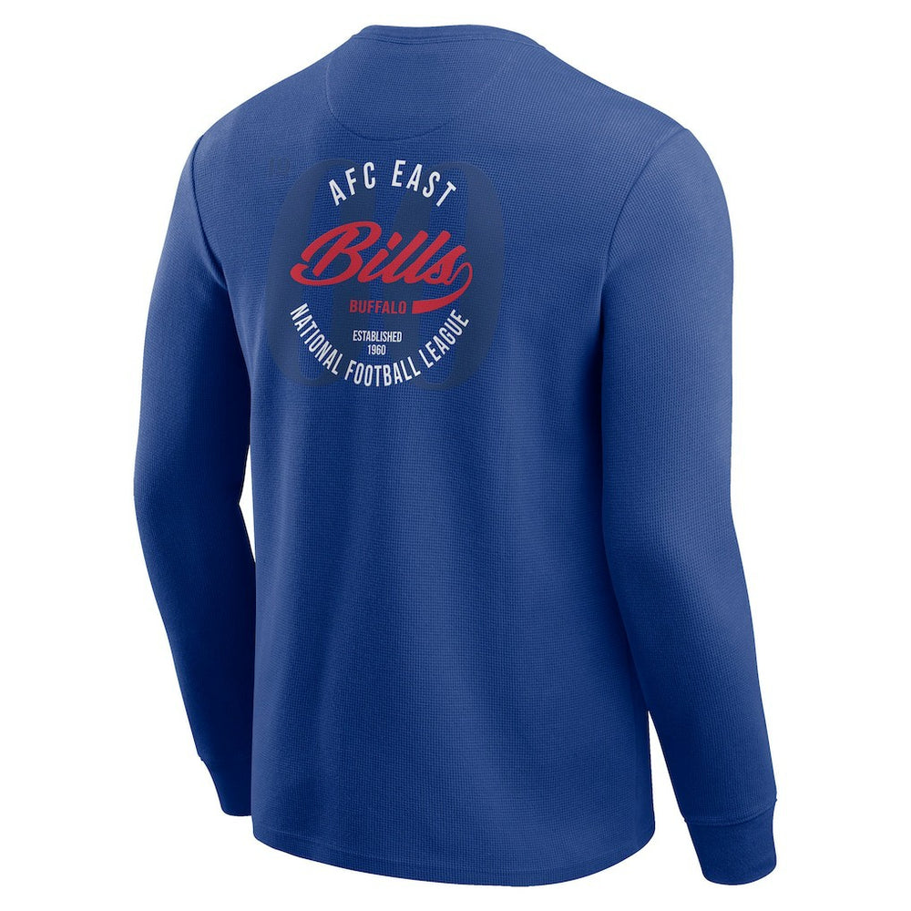 Buffalo Bills Darius Rucker Collection Washed Waffle-Knit Long Sleeve T-Shirt Royal - Fanatics
