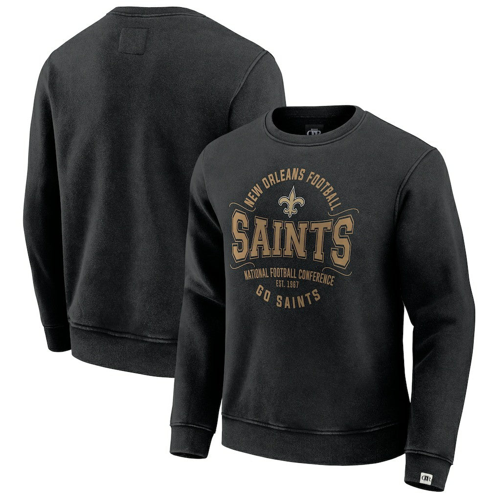 New Orleans Saints Darius Rucker Collection Vintage Pullover Sweatshirt Black - Fanatics