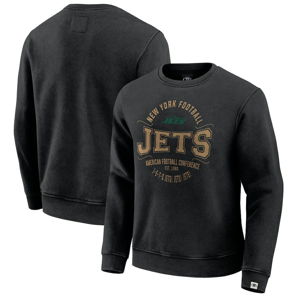 New York Jets Darius Rucker Collection Vintage Pullover Sweatshirt Black - Fanatics