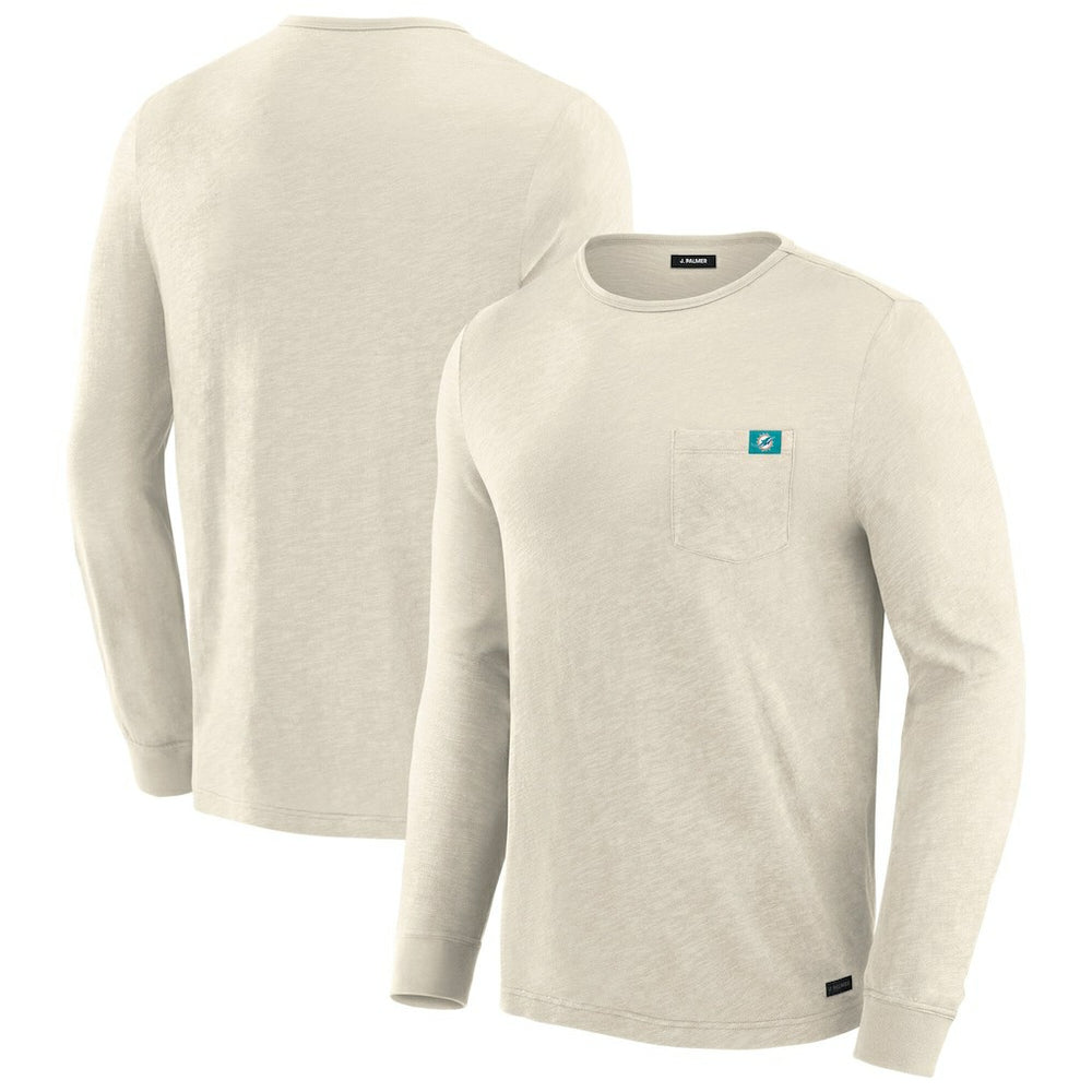 Miami Dolphins J. Palmer In-The-Pocket Long Sleeve T-Shirt Cream - NFL