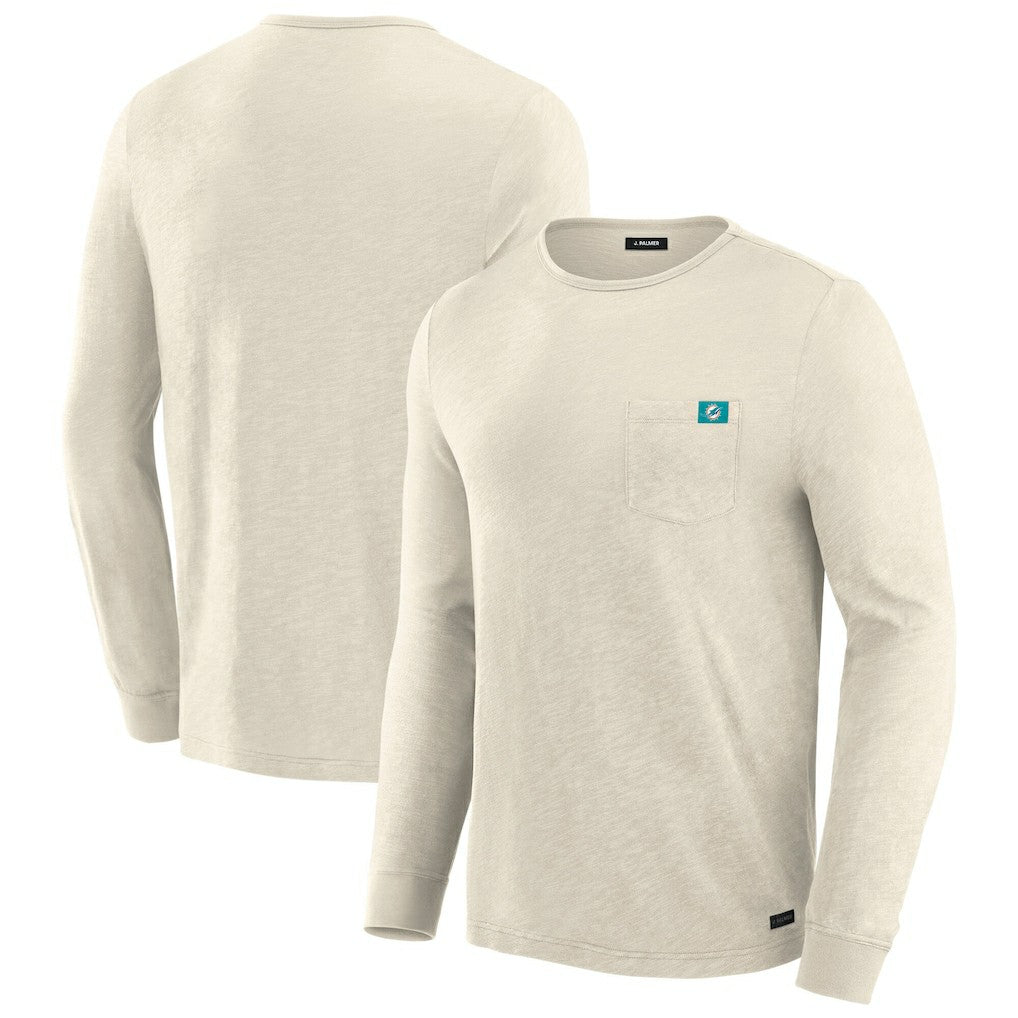 Miami Dolphins J. Palmer In-The-Pocket Long Sleeve T-Shirt Cream - NFL