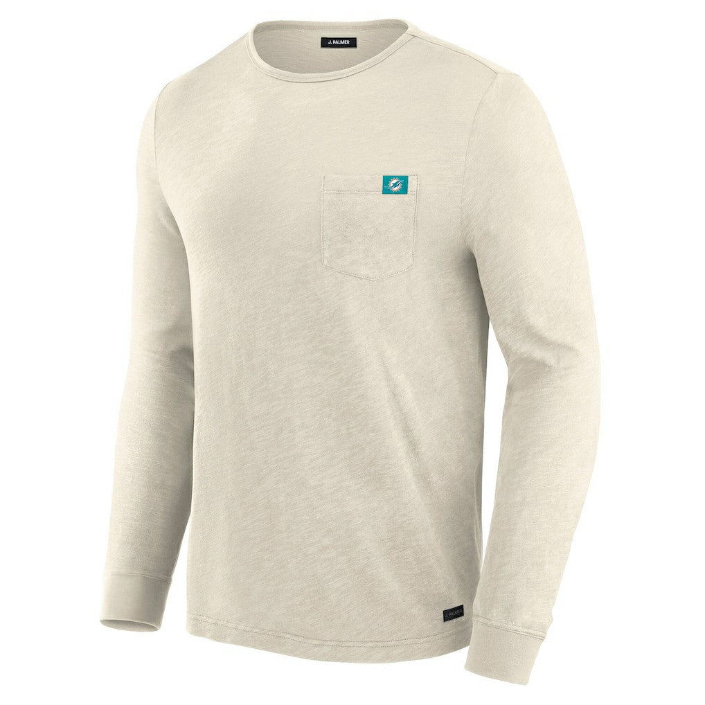 Miami Dolphins J. Palmer In-The-Pocket Long Sleeve T-Shirt Cream - NFL
