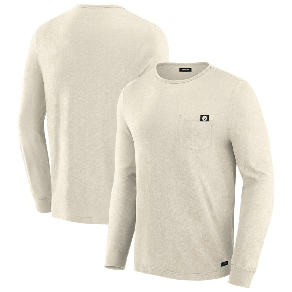Pittsburgh Steelers J. Palmer In-The-Pocket Long Sleeve T-Shirt Cream - NFL