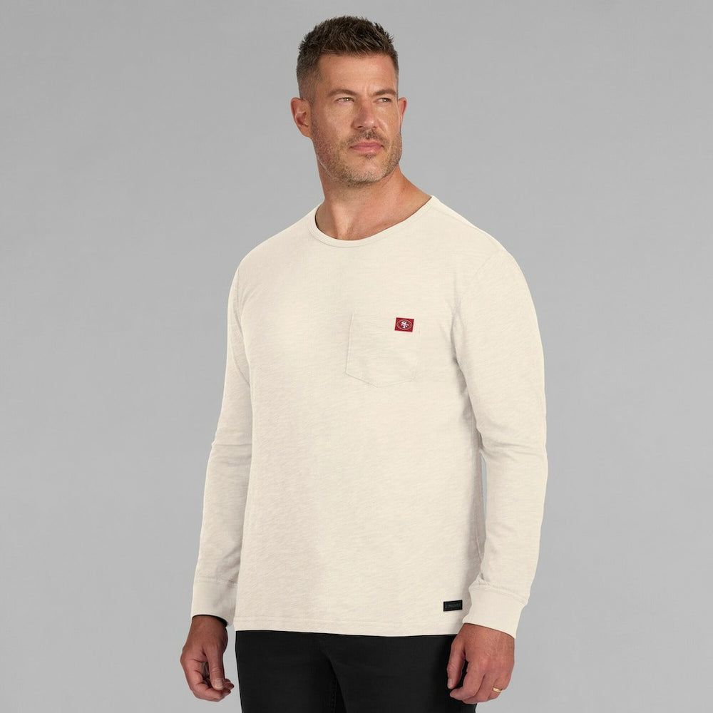 San Francisco 49ers J. Palmer In-The-Pocket Long Sleeve T-Shirt Cream - NFL