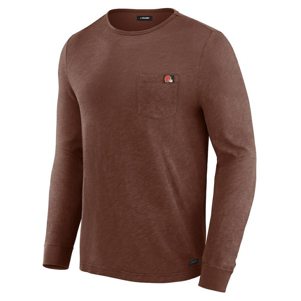 Cleveland Browns J. Palmer In-The-Pocket Long Sleeve T-Shirt Tan - NFL