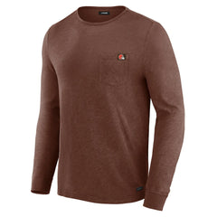 Cleveland Browns J. Palmer In-The-Pocket Long Sleeve T-Shirt Tan - NFL