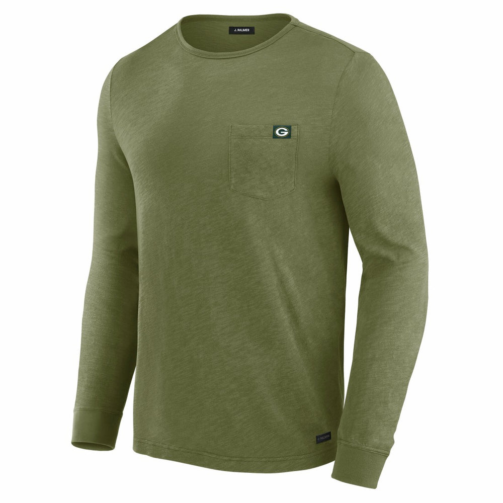 Green Bay Packers J. Palmer In-The-Pocket Long Sleeve T-Shirt Olive - NFL