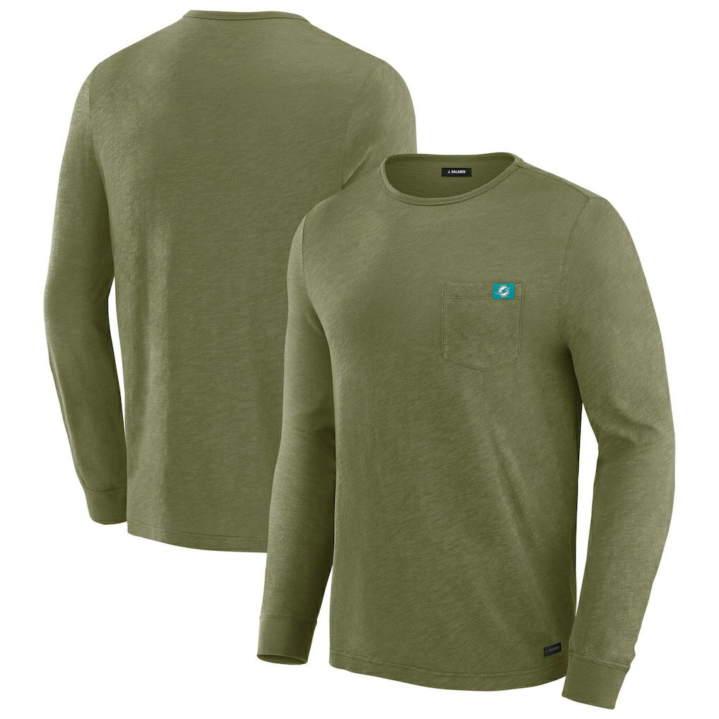 Miami Dolphins J. Palmer In-The-Pocket Long Sleeve T-Shirt Olive - NFL