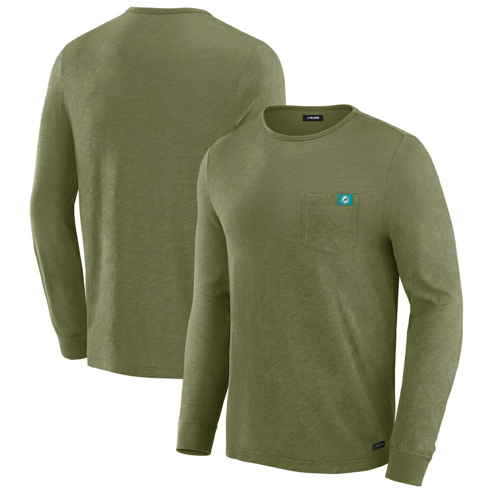 Miami Dolphins J. Palmer In-The-Pocket Long Sleeve T-Shirt Olive - NFL
