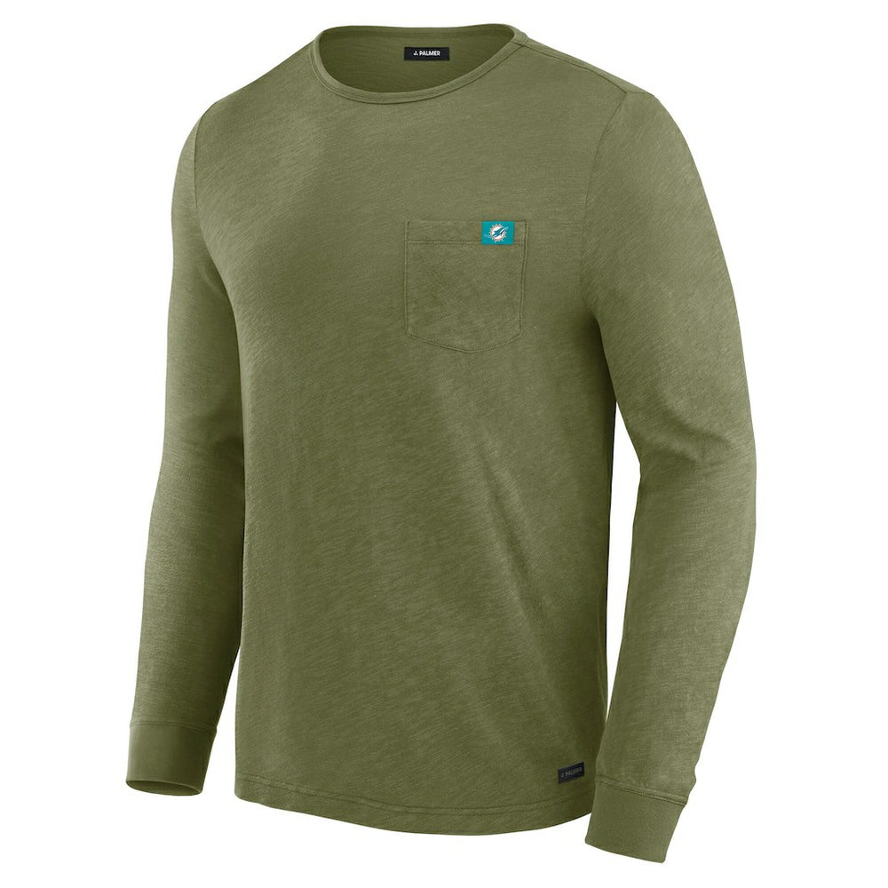 Miami Dolphins J. Palmer In-The-Pocket Long Sleeve T-Shirt Olive - NFL