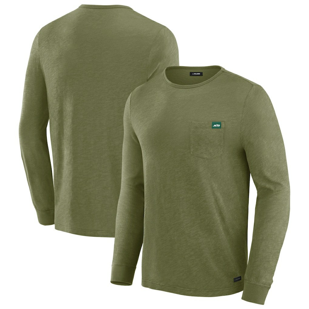 New York Jets J. Palmer In-The-Pocket Long Sleeve T-Shirt Olive - NFL