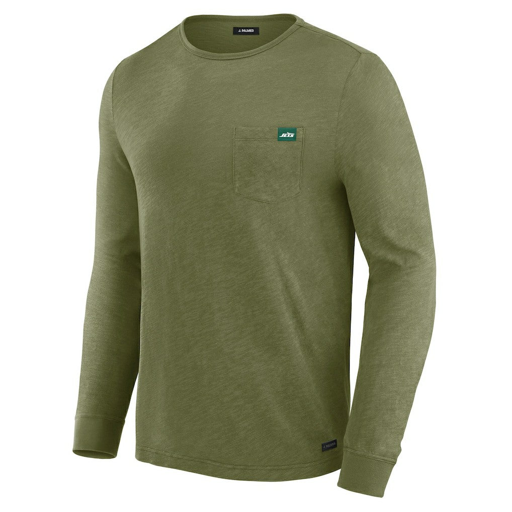 New York Jets J. Palmer In-The-Pocket Long Sleeve T-Shirt Olive - NFL