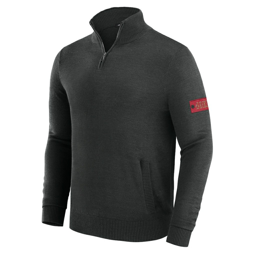 San Francisco 49ers J. Palmer Franchise Quarter-Zip Sweater Black - NFL