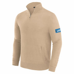 Detroit Lions J. Palmer Franchise Quarter-Zip Sweater Tan - NFL